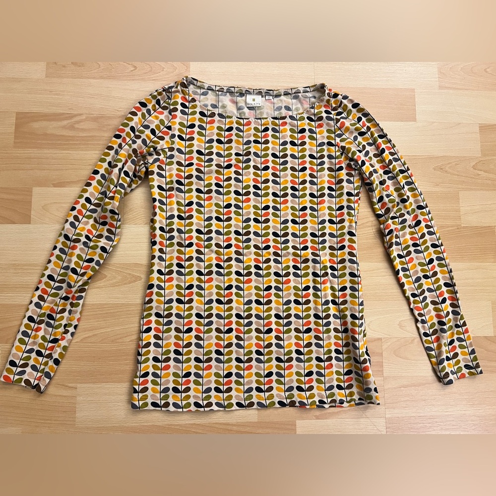 Orla Kiely X Uniqlo Multicolor Stem Print Long Sleeve Top